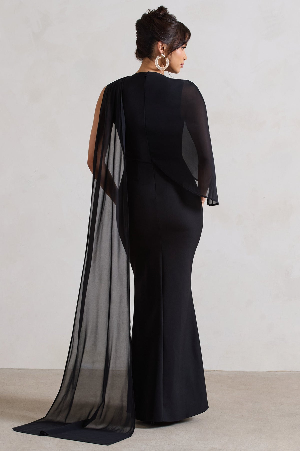 Black Dress - Crystal, Stones & Cape Dress – Blini Fashion House